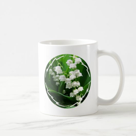 Tasse de café blanche du muguet (Droite)