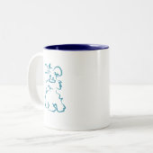 Tasse de café blanche miniature de Schnauzer (Devant gauche)