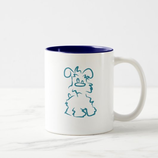 Tasse de café blanche miniature de Schnauzer (Droit)