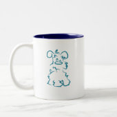 Tasse de café blanche miniature de Schnauzer (Gauche)
