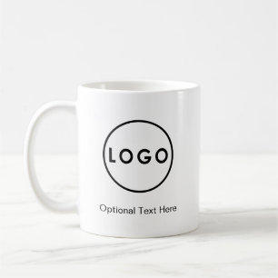 Tasse de café blanche personnalisée avec logo de l