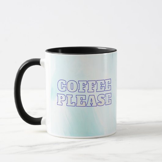 tasse de café bleu de l'océan (Gauche)