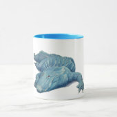 Tasse de café bleue d'alligator (Centre)