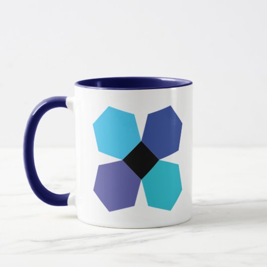 Tasse de café bleue de bloc de fleur de PPE (Gauche)