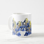 Tasse de café bleue de capot (Devant gauche)