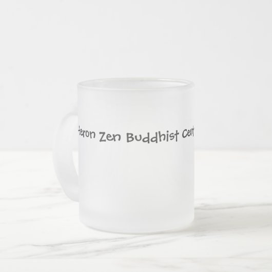 Tasse de café bleue de centre de bouddhiste zen de (Devant gauche)