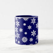 Tasse de café bleue de flocons de neige (Centre)