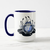 Tasse de café bleue de grenouille de Taureau de (Gauche)