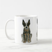 Tasse de café bleue de Heeler de chien australien (Gauche)