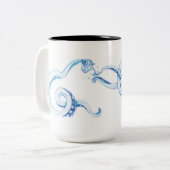 Tasse de café bleue de poulpe (Devant gauche)