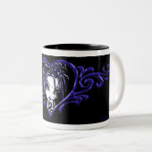 Tasse de café bleue de "Sophia" de baie (Devant droit)