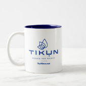 Tasse de café bleue de Tikun (Gauche)