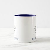 Tasse de café bleue maçonnique faite sur commande (Centre)