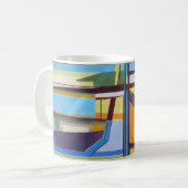 Tasse de café bleue multi (Devant gauche)