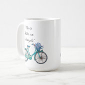 Tasse de café Bohème Chic avec design de bicyclett (Devant gauche)