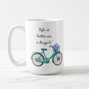 Tasse de café Bohème Chic avec design de bicyclett