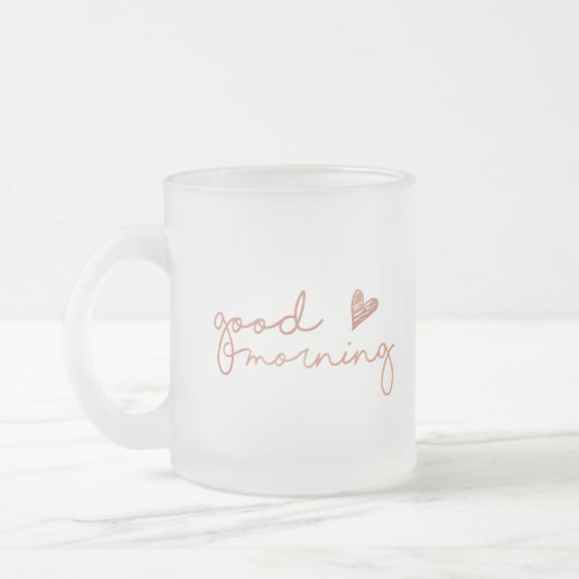 Tasse de café bonjour en or rose (Gauche)