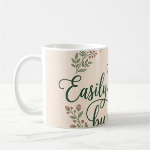 Tasse de café botanique facilement distrait par le