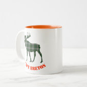 Tasse de café bretonne d'orignaux de tartan de cap (Devant gauche)