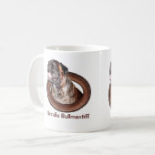 Tasse de café Brindle de cadeaux de Bullmastiff (Devant gauche)