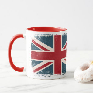 TASSE DE CAFÉ BRITANNIQUE AFFLIGÉE DE DRAPEAU