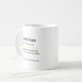Tasse de café cadeau d'électricien drôle (Devant gauche)