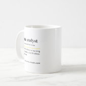 Tasse de café cadeau drôle pour analyste de donnée (Devant gauche)