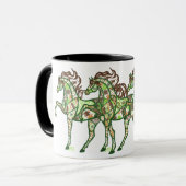 Tasse de café caracolante celtique de cheval (Devant gauche)