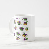 Tasse de café Carnaval Violet Vert & Or (Devant gauche)