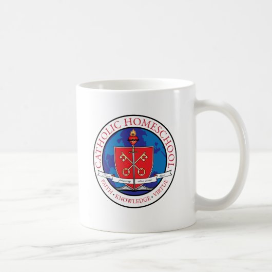 Tasse de café catholique de crête de Homeschool (Droite)