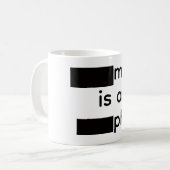 Tasse de café caviardée (Devant gauche)