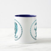 Tasse de café celtique bleue de dragon (Centre)