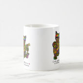 Tasse de café chanceuse fraîche de chat noir (Centre)