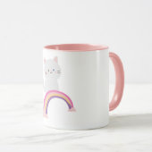 Tasse de café chat minou mignon (Devant droit)