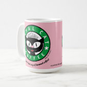TASSE DE CAFÉ CHAT ROYAL Princesse Chat de Dessin  (Devant gauche)