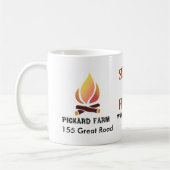 Tasse de café chevronnée de bois de chauffage (Gauche)