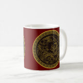 Tasse de café chinois dragon très amusant (Devant droit)