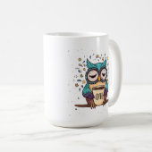 Tasse de café Chouette sage Cadeau (Devant droit)