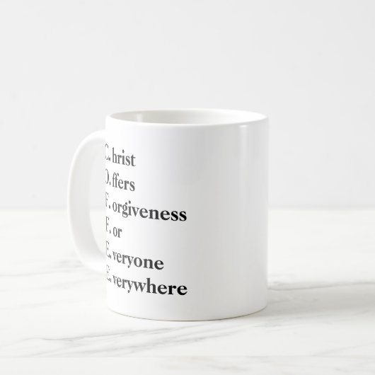 Tasse de café chrétienne (Devant gauche)