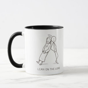 Tasse de café chrétienne avec personnage bâton Lea