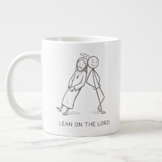 Tasse de café chrétienne avec personnage bâton Lea
