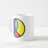 Tasse de café chrétienne de signe de paix (Devant gauche)