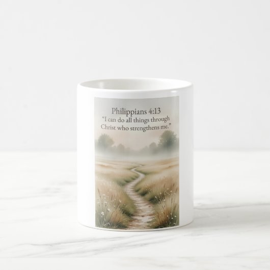 Tasse de café chrétienne Philippiens 4:13 (Centre)