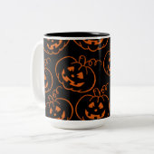 Tasse de café citrouilles Jack-O-Lantern Halloween (Devant gauche)