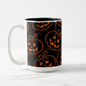 Tasse de café citrouilles Jack-O-Lantern Halloween (Gauche)