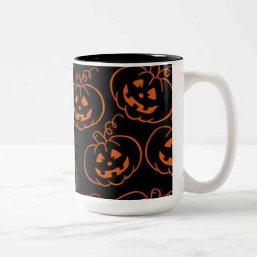 Tasse de café citrouilles Jack-O-Lantern Halloween (Droit)