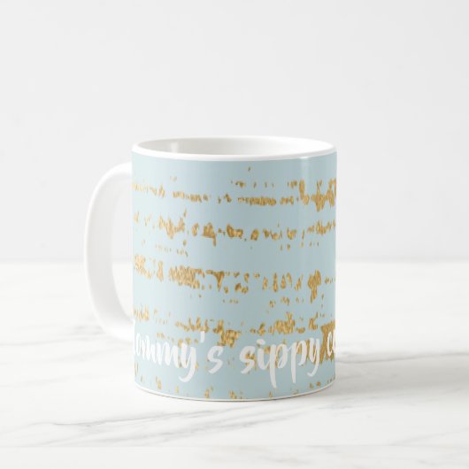 Tasse de café "Classic Gold/Blue Mommy's Sippy Cup (Devant gauche)