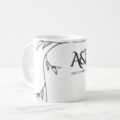 Tasse de café classique à monogramme de mariage (Devant gauche)