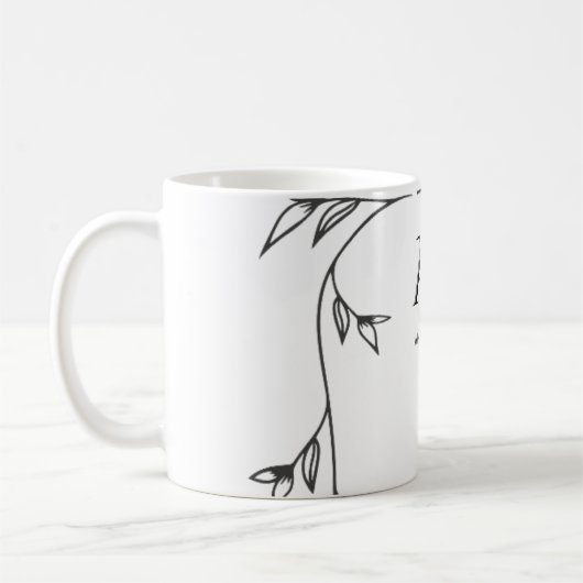 Tasse de café classique à monogramme de mariage (Gauche)