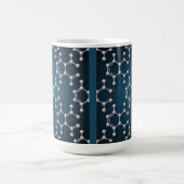 Tasse de café classique aux molécules de caféine (Centre)